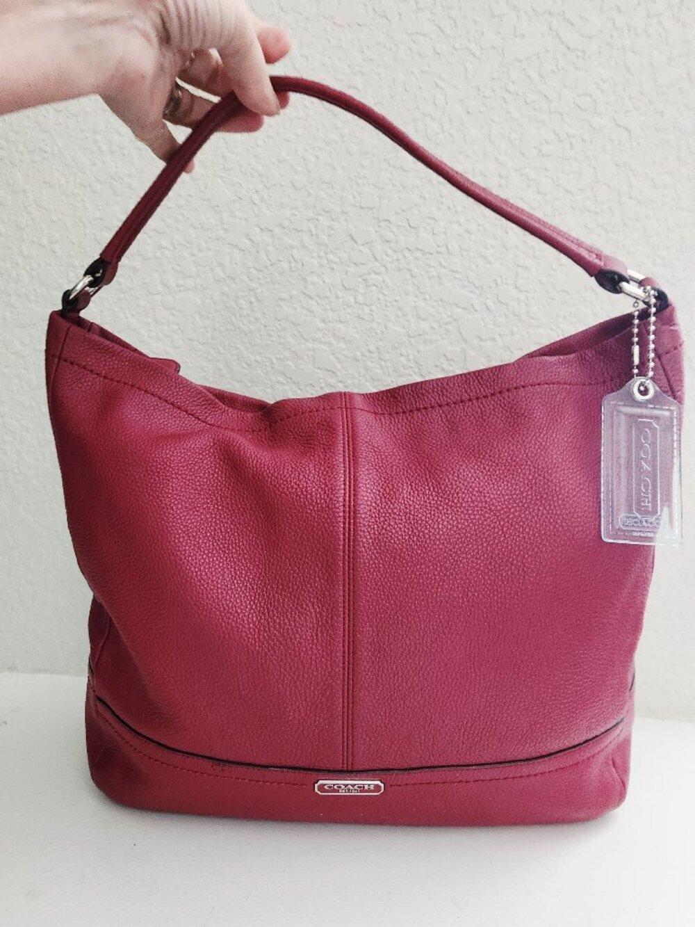 Like New Coach Parker Red Leather Tote Bag Purse